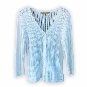Notations knit white sweater Medium (medium)